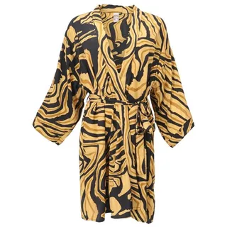 Guru-Shop Kimono Kurzer Kimono im Japan Style, Kimono Mantel,.., alternative Bekleidung schwarz
