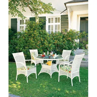 Garten-Essgruppe BEST "Madelene" Sitzmöbel-Sets weiß Outdoor Möbel