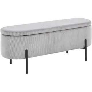 SalesFever Sitzbank Cord Schwarz 110 x 40 x 44 cm