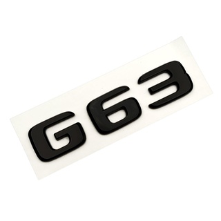 ANUTE ABS-Kleber, glänzend schwarz, 3D-Auto-Buchstaben, Heckkoffer-Abzeichen, G63-Emblem-Aufkleber, kompatibel mit Mercedes Benz G63 AMG W463 W464 Zubehör