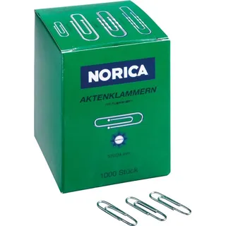 Norica Büroklammern silber verzinkt, 1.000 St.
