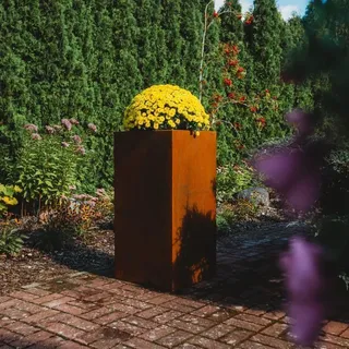Edelrost Cortenstahl Pflanzkübel Manhattan Blumenkübel Pflanzkasten Metall Rost