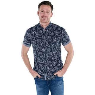 Engbers Kurzarmhemd Herren Kurzarm-Hemd gemustert, Saphirblau blau S