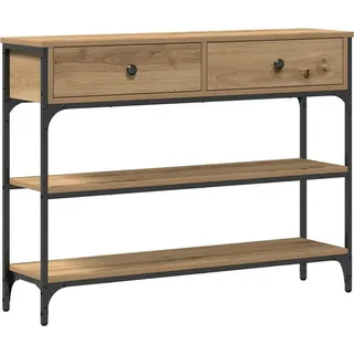 vidaXL Konsolentisch Eiche 100 x 25 x 75 cm Braun