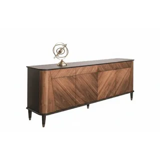 Xlmoebel Kommode Elegantes Sideboard im minimalistischen Design aus Holz (Einzelartikel, 230 x 50 x 90 cm), Made in Europa braun