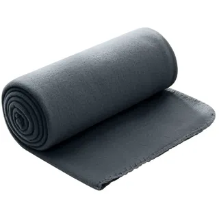 Wometo Polar-Fleece Kuscheldecke 130 x 160 cm Grau/Silber