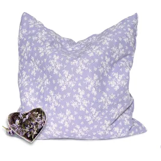 Lavendelblüten Lavendelkissen zum Schlafen Erwachsene und Kinder gefüllt mit Lavendel getrocknet Dekokissen Bio Kissen duftend 30x30 cm Vintage Baumwollbezug Geschenk Frauen (Lila 30x30cm)