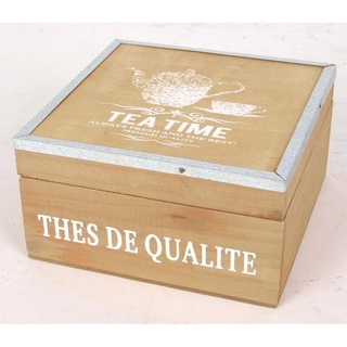 12x Holz-Teebeutelbox 16x16x9cm Teebox Tee Box Küchenhelfer Küche Haushalt TOP