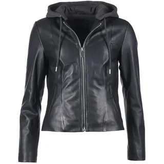 Lederjacke MUSTANG "31023138", Damen, Gr. M, schwarz, Obermaterial: 100% Schafsleder. Futter: 60% Baumwolle, 40% Polyester. Ärmelfutter: 100% Polyester. Füllung: 100% Polyester, Jacken