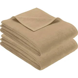 Erwin Müller Wohndecke, Wolldecke, Kuscheldecke 2er- Pack - strapazierstark, weich, temparaturausgleichend (weitere Farben, Größen)