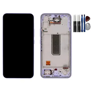 SPES Original Samsung Service Display Displayeinheit Bildschirm Touchscreen für Samsung Galaxy A34 5G SM-A346B 2023 mit Rahmen Lila/Violet inkl.Einbauwerkzeug