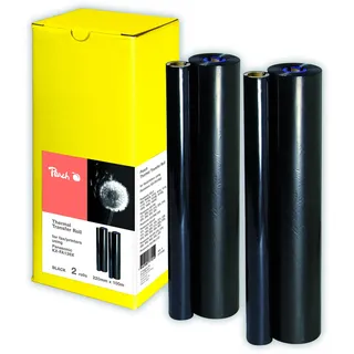 2 Peach Thermal Transfer Rollen kompatibel zu Panasonic KX-FA136X