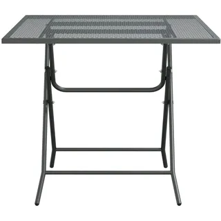 vidaXL Gartentisch 80x80x72 cm Streckmetall Anthrazit