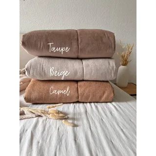 Krabbeldecke Krabbeldecke Cord Taupe, Handmade in Germany, LittleANTunique 100 cm x 100 cm
