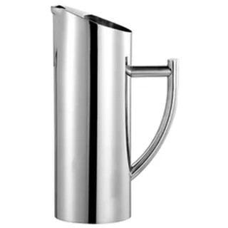 Wasserkrug Krug Edelstahl, Mit Ice Guard, Karaffe Teekanne Zum Servieren Von Wasser, Saft, Eistee Und Anderen Kalten Getränken (Silber B,1.8L)