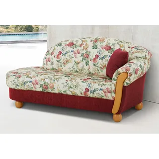 Home Affaire "Milano, bequemes solitär Sofa im Landhaus-Stil, B/T/H 181/79/83cm", rot (rot, geblümt), B:181cm H:83cm T:79cm, Chenille (70% Polyacryl, 30% Polyester);Chenille (70% Polyacryl, 30% Polyester) auf Korpus und Zierkissen, Sitz und Rücken im