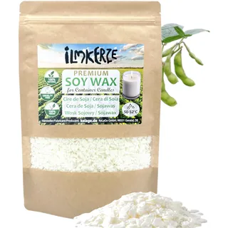 Ilmkerze Premium Sojawachs Flocken 2 kg | natürlich | nachhaltig | palmölfrei | Kerzenwachs für DIY Kerzen in Gläsern Dosen Schalen Behältern - Größen bis 20 kg
