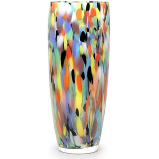 Cá d'Oro Glasvase, mehrfarbig, Konfetti, mundgeblasen, Murano-Stil, Kunstglas für Blumen und Dekoration, Modell AD3