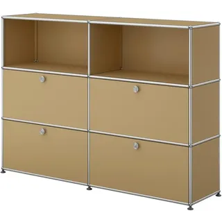USM Haller Sideboard mit 4 Klapptüren und 2 offenen Fächern beige