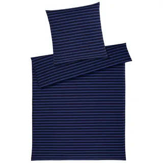 ELEGANTE Inverness Gestreift Blau 135 x 200 cm + 80 x 80 cm