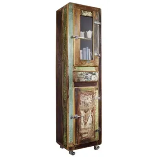 Massivmoebel24 Altholz Hochschrank 55x38x190 mehrfarbig