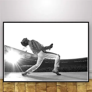 JWJQTLD Leinwanddruck Mercury Rock Freddie Musiker Rhapsody Poster Und Drucke Leinwand Malerei Wandkunst Bild Vintage Dekorative Wohnkultur, 60X80Cm Ohne Rahmen
