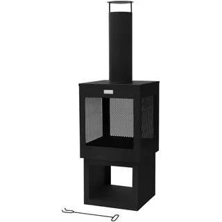ML-Design Terrassenofen Ø 128 cm Schwarz