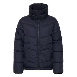 Wintermantel B.YOUNG "Jacke BYBOMINA", Damen, Gr. 38, blau (peacoat), Obermaterial: 100% Nylon NY., Mäntel Wintermantel