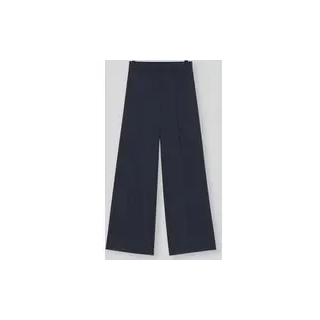 Wide Leg Hose mit Nadelstreifen-Muster, Marine, 40