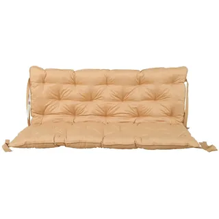 Home Feeling Bankauflage mit Rückenteil, Polsterauflage, ca. 120x98 cm, beige