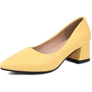 Lizoleor Komfort Mitte Absatz Pointed Toe Damen Pumps Ohne Verschluss - 43 EU