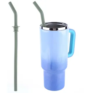 Fiorky Ersatz-Strohhalme for Hydro Flask Travel Tumbler 40oz, Press-In-Strohhalm aus Silikon, wiederverwendbarer Strohhalm, langer Strohhalm, Trinkhalm for Hydro Flask, Wasserflasche