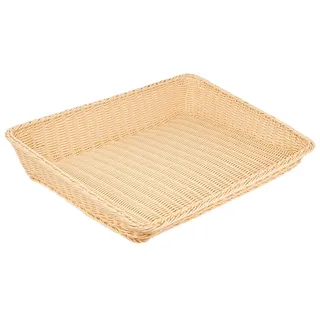 Rechteckiger Weidenkorb Imitation Schief 45X60X5/12 Cm Natur Pp - 1 Un.