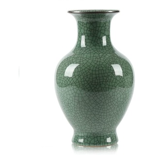 Chinesische Keramik Kunst Handgemachte Antike Eis Crack Glasur Vasen Große China Porzellan Blume Flasche Vase für Heimdekoration (Grün)...