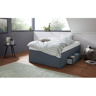 Westfalia Schlafkomfort Boxspringbett, mit integrierter Schublade, frei im Raum stellbar grau 120 cm x 200 cm