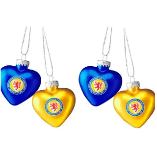 EINTRACHT BRAUNSCHWEIG Weihnachtsschmuck Herz 4er Weihnachtskugeln Weihnachten