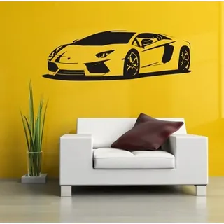 Wandtattoo Auto "ital. Supersportwagen Aventador", 140x47 + Rakel von mldigitaldesign