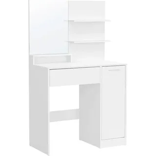 Boxxx Schminktisch, Weiß, Glas, Holzwerkstoff, 1 Schublade(n) Schubladen, rechteckig, Wange, 40x132x80 cm, Schlafzimmer, Schminktische