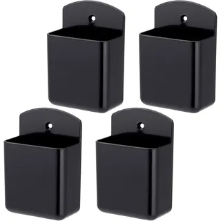 Selbstklebende Aufbewahrungsboxen, Selbstklebende Fernbedienungshalter, Wandhalterung Für Fernbedienung, Schwarze Stiftebox Für Pinsel Und Stifte