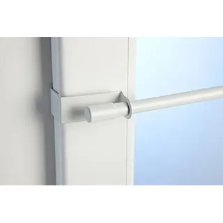Ventanara® Klemmstange Gardinenstange ohne Bohren ausziehbar Weiß 75 – 125 cm