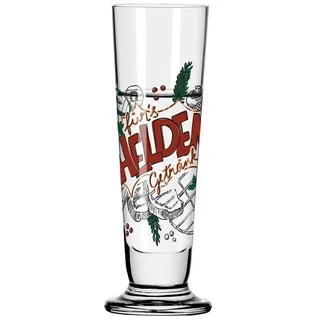 Ritzenhoff Schnapsglas Ritzenhoff Heldenfest Schnaps #13 H. Stein H22, Kristallglas bunt|weiß