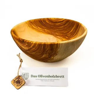 dasOlivenholzbrett Salatschüssel Salatschale aus Olivenholz Ø 28 cm