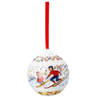 Hutschenreuther Christbaumschmuck Porzellan Weihnachtskugel Kugel 2018, mit Originalverpackung (OVP) bunt