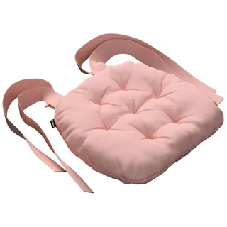 Dekoria Dekokissen Stuhlkissen Martin mit Schleifen 40 x 37 x 8 cm, Loneta rosa