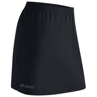 Maier Sports Midirock Rain Skirt 2.0 Damen Regenrock, wasserabweisend atmungsaktiv, Rock in sich verpackbar schwarz