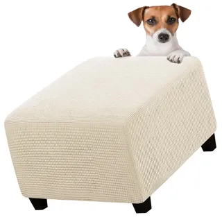 Fußhocker Schonbezug Hockerbezug 40x40/45x45/50x50/60x60 Stretch Silberfuchssamt Ottomane Bezug Quadratisch Protector Überzug für Hocker Hussen(16#,16x16in/40x40cm)
