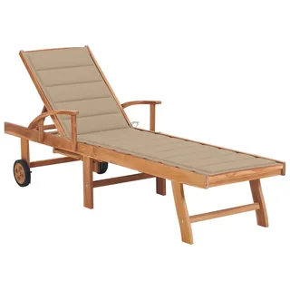 vidaXL Sonnenliege 59 x 0 x 53 cm Beige