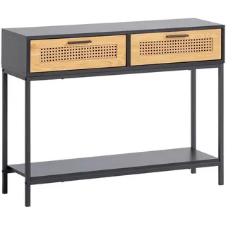 Wohnling Konsolentisch 100x30x75 cm schwarz