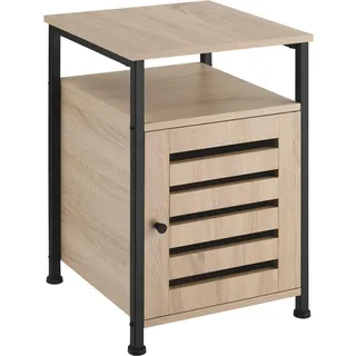 Tectake Nachttisch mit Schubladen 40,5 x 40,5 x 60,5 cm Braun