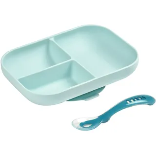 Béaba 913455 Baby Teller mit Saugnapf, blau